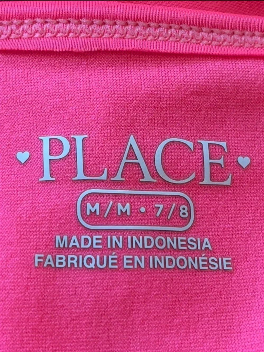 Place Bright Pink Foil Unicorn Cut Out One Piece Girl’s Swimsuit Size Medium 7/8